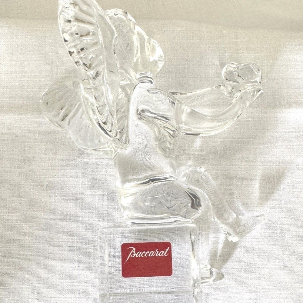 Baccarat French Crystal Cherub Figurine Cottagecore Home Decor